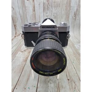 Konica Autoreflex T 35mm SLR Camera w/Tokina 35-150 f/3.5-4.3